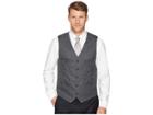 Perry Ellis Slim Fit Washable Plaid Suit Vest (charcoal Heather) Men's Vest