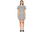 Kate Spade New York Stripe Drop Shoulder Dress (off-white/black) Women's Dress