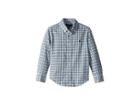 Polo Ralph Lauren Kids Plaid Cotton Oxford Shirt (little Kids/big Kids) (green Multi) Boy's Long Sleeve Button Up