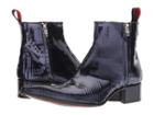 Jeffery-west Rochester Studio 54 Zip Boot (mirror Ball Blue) Men's Zip Boots