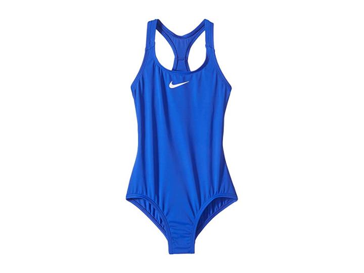 Nike Kids Solid Racerback Sport One-piece (little Kids/big Kids) (racer Blue) Girl's Swimsuits One Piece
