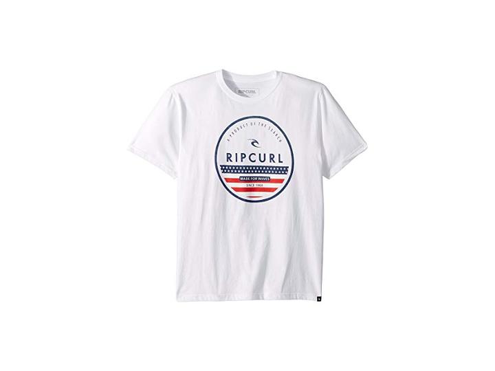 Rip Curl Kids Fourth Premium Tee (big Kids) (white) Boy's T Shirt