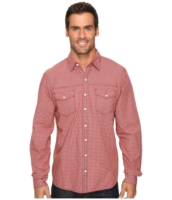 Ecoths Rocco Long Sleeve Shirt (tabasco) Men's Clothing