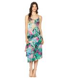 Romeo & Juliet Couture Tropical Print Dress (pink Multi) Women's Dress