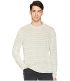 Vince Striped Crew Neck (heather Steel/natural) Men's Clothing