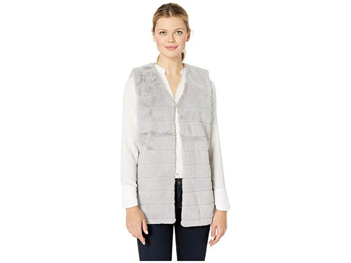 Echo Design Faux Fur Vest (echo Charcoal) Women's Vest