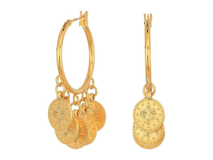 Shashi Coin Hoop Earrings (gold) Earring