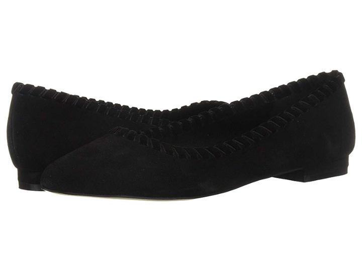 Athena Alexander Lemans Flat (black Suede) Women's Shoes
