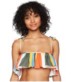 Tory Burch Swimwear Balloon Stripe Flounce Top (tie-dye) Women's Swimwear