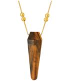 Alex And Ani Tiger Eye Pendulum Necklace (14kt Gold Plated) Necklace
