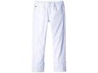 Hudson Kids Ginny Crop Jeans In White (big Kids) (white) Girl's Jeans