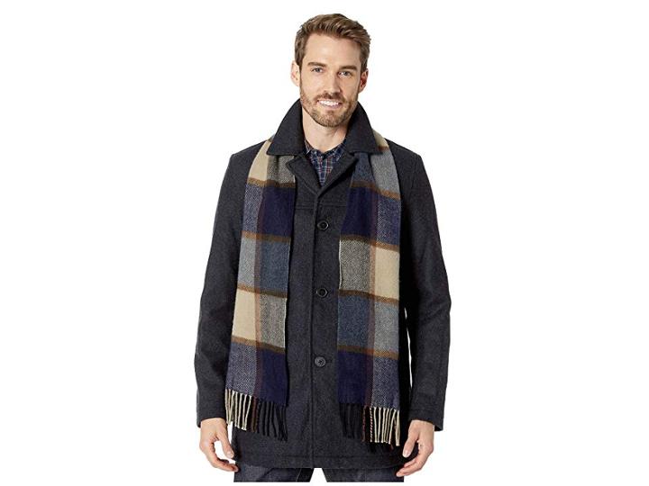 Tommy Hilfiger Wool Blend Scarf Coat (charcoal) Men's Coat