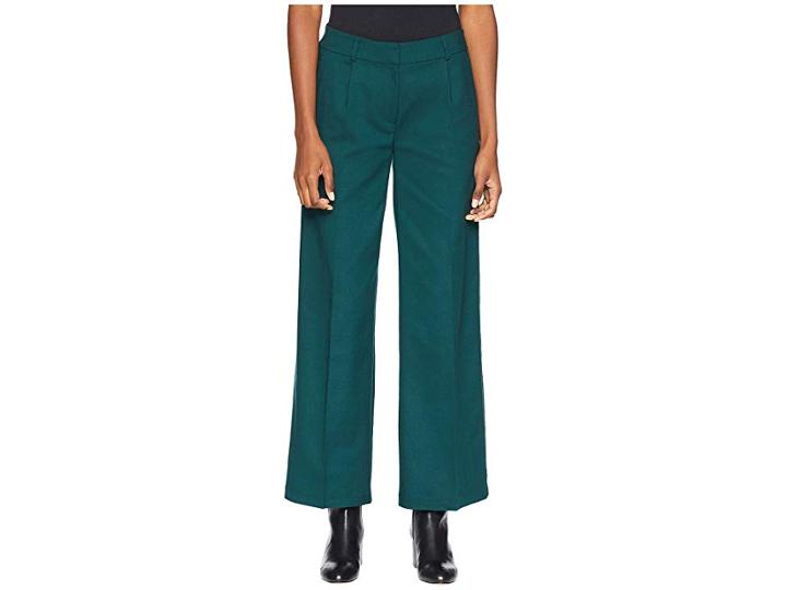 Eileen Fisher Drapey Tencel Stretch Wide Leg Trousers (pine) Women's Casual Pants