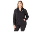 Nike Plus Size Rally Full Zip Extended Hoodie (black/black/white) Women's Sweatshirt