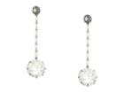 Tory Burch Crystal Pearl Linear Earrings (silver/pearl/crystal) Earring