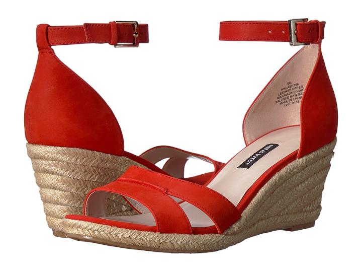 Nine West Jabrina Espadrille Wedge Sandal (red) Women's Shoes