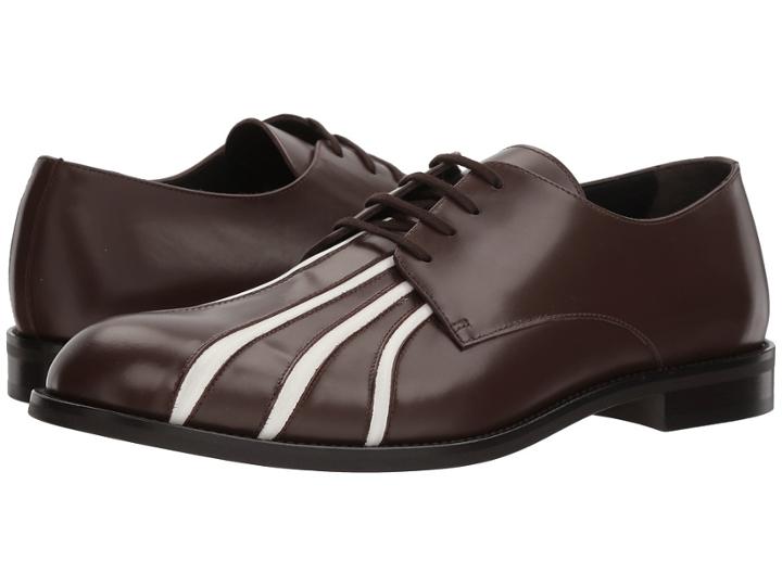 Marni Seamed Oxford (dark Brown/white) Men's Shoes