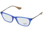 Ray-ban 0rx7053 54mm (rubber Blue) Fashion Sunglasses