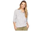 Dylan By True Grit Luxe Laundered Tencel Classic Two-pocket Shirt (light Grey) Women's Clothing