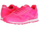 Reebok Kids Classic Leather (big Kid) (acid Pink/white) Girls Shoes
