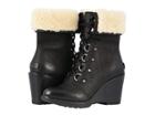 Sorel After Hourstm Lace Shearling (black Full Grain Leather) Women's Dress Lace-up Boots