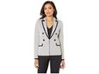 Tommy Hilfiger Novelty Double Breasted Open Jacket (black Multi) Women's Jacket