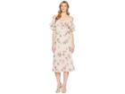 Lucky Brand Off Shoulder Printed Dress (pink Multi) Women's Dress