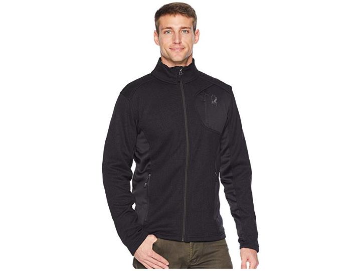 Spyder Bandit Full Zip Stryke Jacket (black/black/black) Men's Coat