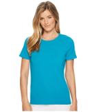 Pendleton Short Sleeve Rib Tee (enamel Blue) Women's T Shirt