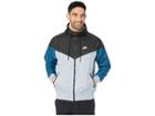Nike Nsw Windrunner Hoodie Jacket (obsidian Mist/black/blue Force/sail) Men's Coat