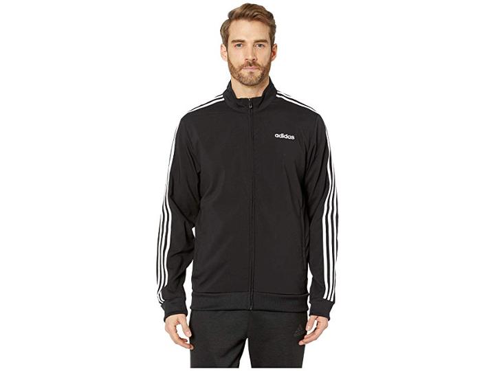 Adidas Essentials 3-stripe Woven Jacket (black/white) Men's Coat