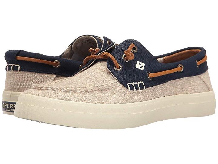 Sperry Crest Resort Canvas Two-tone (ivory/navy) Women's Lace Up Casual Shoes