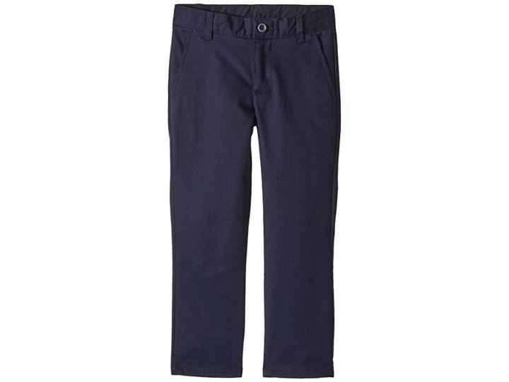 Nautica Kids Regular Flat Front Twill Double Knee Pants (little Kids/big Kids) (navy) Boy's Casual Pants