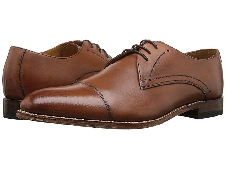 Stacy Adams Madison Ii Cap Toe Lace (cognac) Men's Lace Up Cap Toe Shoes