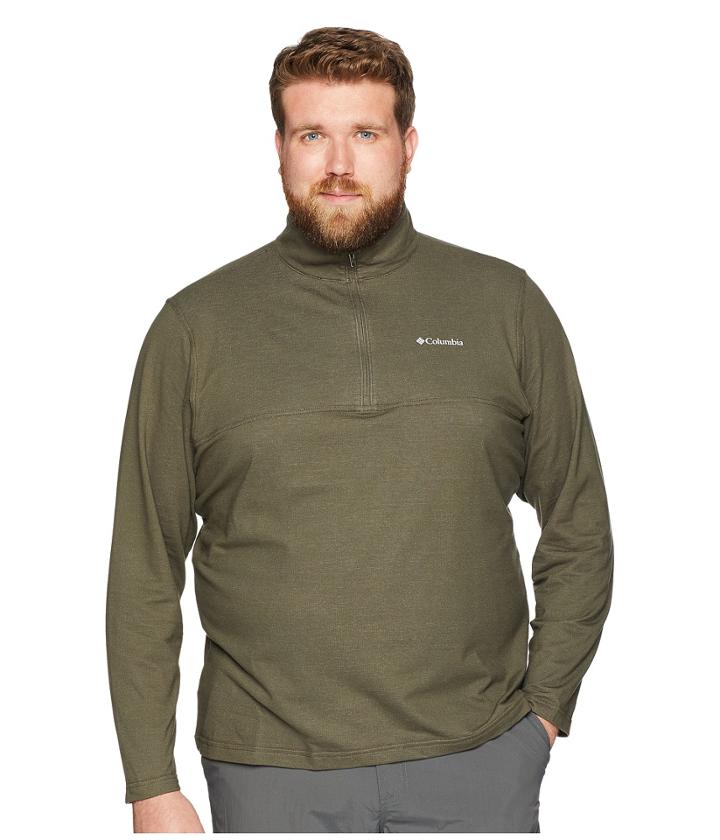 Columbia Big Tall Rugged Ridgetm 1/4 Zip (peatmoss Heather) Men's Clothing