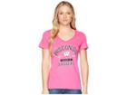 Champion College Wisconsin Badgers University V-neck Tee (wow Pink) Girl's T Shirt