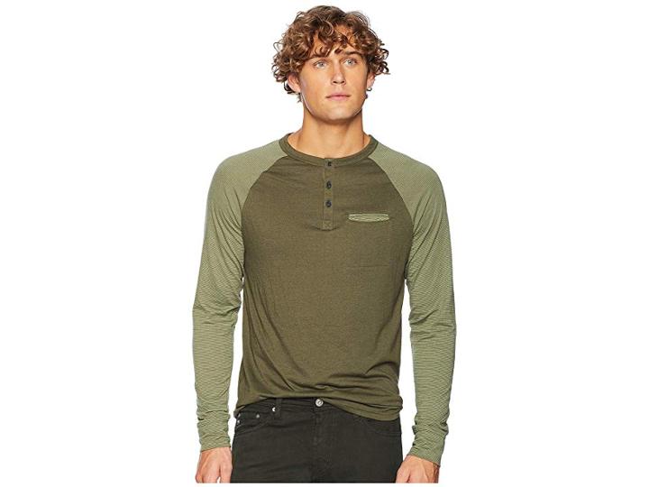 Roark Eliminator Long Sleeve Knit (army) Men's Clothing