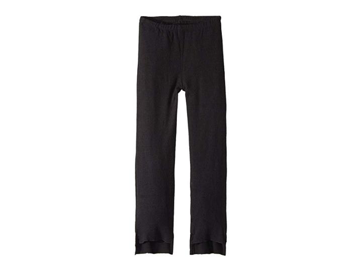 Chaser Kids Extra Soft Love Knit Cropped Flare Pants (big Kids) (true Black) Girl's Casual Pants