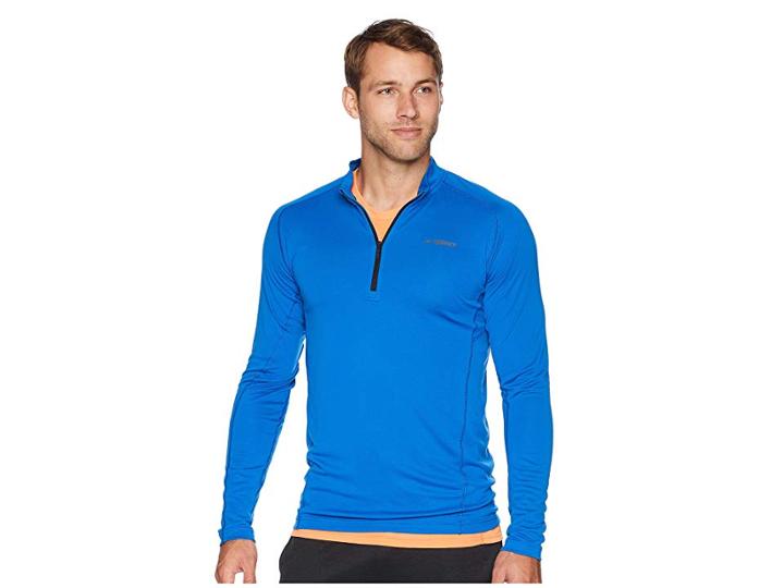 Adidas Outdoor Terrex Tracerocker 1/2 Zip Top (blue Beauty) Men's Long Sleeve Pullover