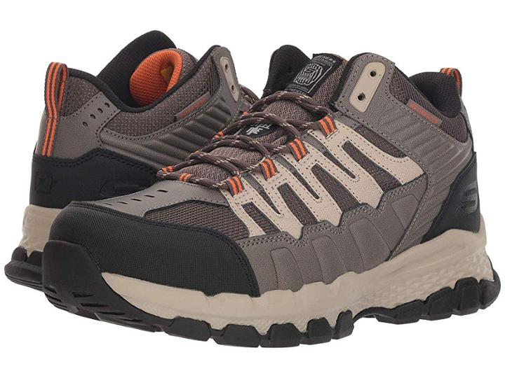 Skechers Work Queznell St Wp (light Tan) Men's Lace Up Casual Shoes