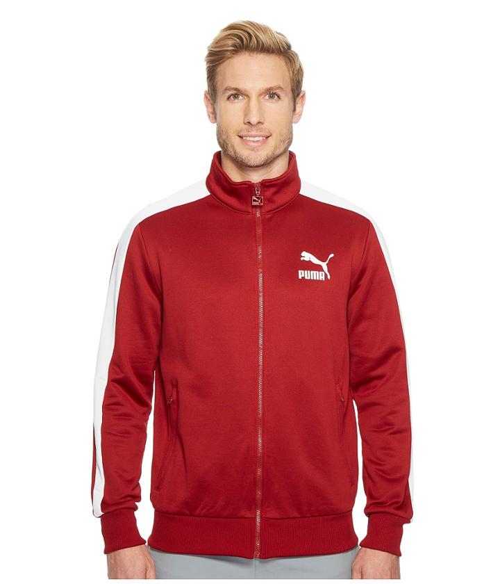 Puma Archive T7 Track Jacket (red Dahlia) Men's Coat