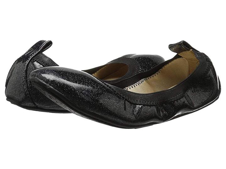 Yosi Samra Kids Limited Edition Miss Samara (toddler/little Kid/big Kid) (black Patent Glitter) Girls Shoes