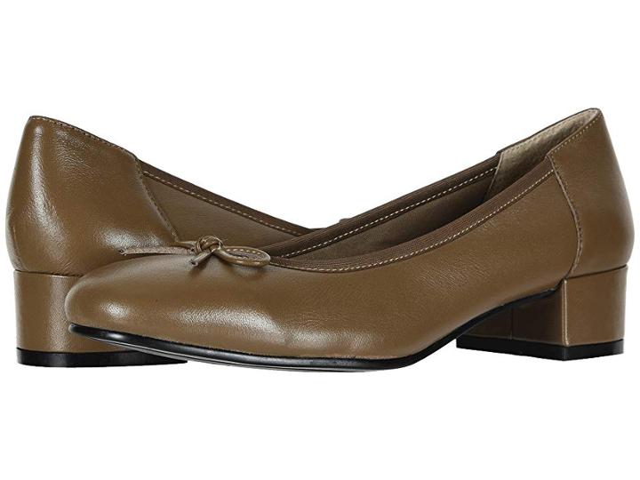 David Tate Tammy (taupe Kid Nappa) Women's Flat Shoes