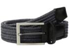 Torino Leather Co. 35mm Italian Flat Strand Braided Elastic Rayon (grey) Men's Belts