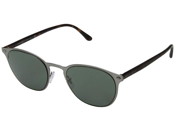 Giorgio Armani 0ar6062 (matte Gunmetal/havana/grey Green) Fashion Sunglasses