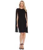 Calvin Klein Sheath Dress With Cape Cd6b114c (black) Women's Dress