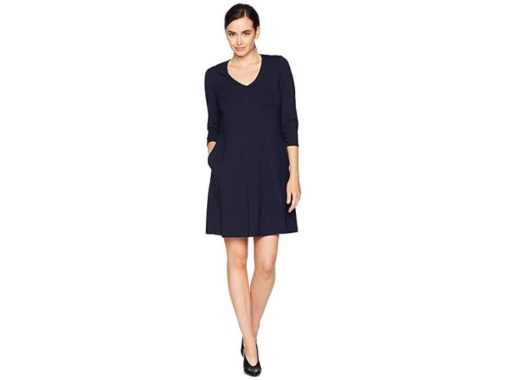 Karen Kane Quinn 3/4 Sleeve Pocket Dress (navy) Women's Dress