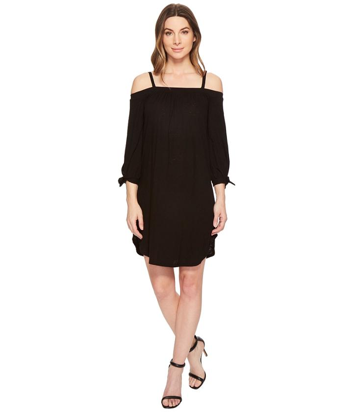 Three Dots Eco Knit Dress (black) Women's Dress