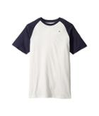 Tommy Hilfiger Kids Raglan Short Sleeve Tee (big Kids) (ivory Cream) Boy's T Shirt