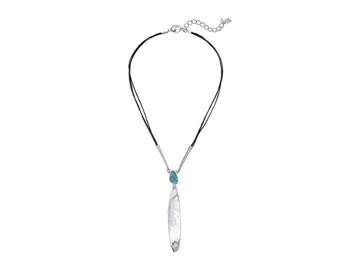 Robert Lee Morris Turquoise And Silver Y-necklace (turquoise) Necklace